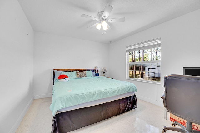 bedroom with ceiling fan