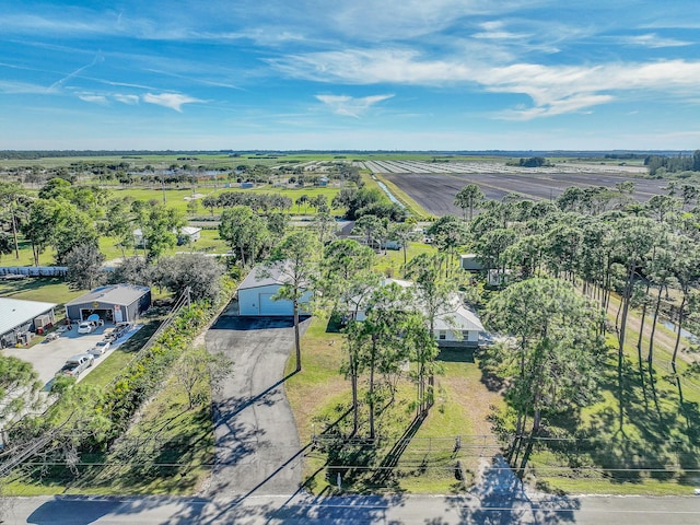 bird's eye view with a rural view