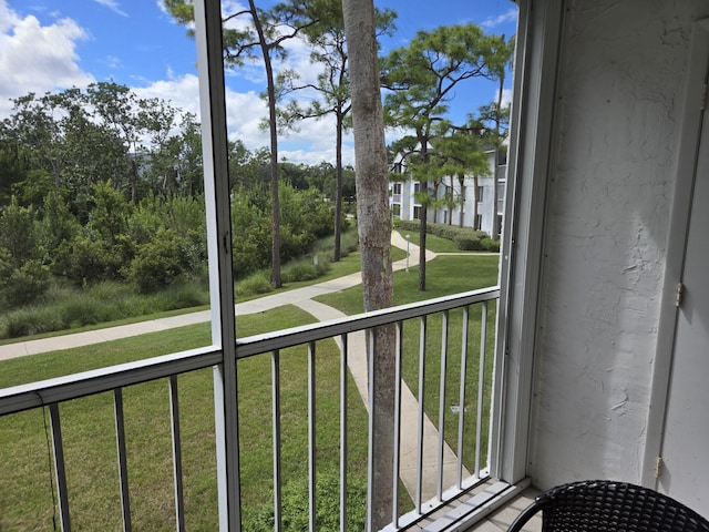 view of balcony