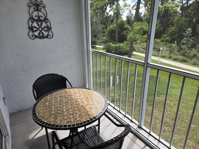 view of balcony