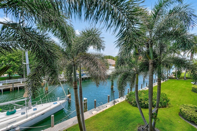 109 Paradise Harbour Blvd Unit 309, North Palm Beach, FL 33408 - water view featuring a boat dock