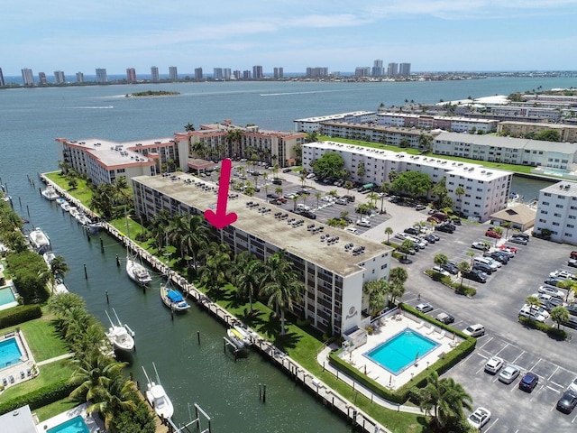 109 Paradise Harbour Blvd Unit 309, North Palm Beach, FL 33408 - bird's eye view of skyline and a nearby body of water