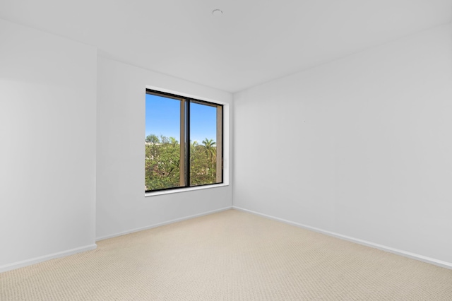 spare room with light colored carpet