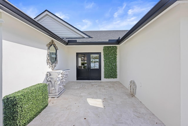 entrance to property with french doors