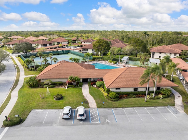 151 SW S River Dr Unit 203, Stuart, FL 34997 - drone / aerial view of a pool area