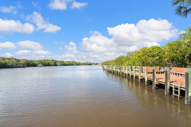 151 SW S River Dr Unit 203, Stuart, FL 34997 - dock area featuring a water view