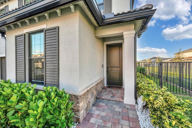 view of doorway to property