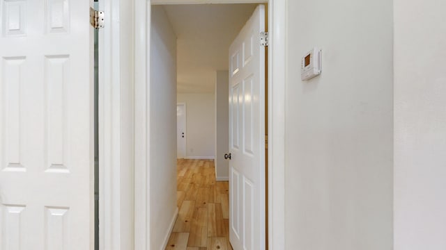 hall featuring light hardwood / wood-style floors