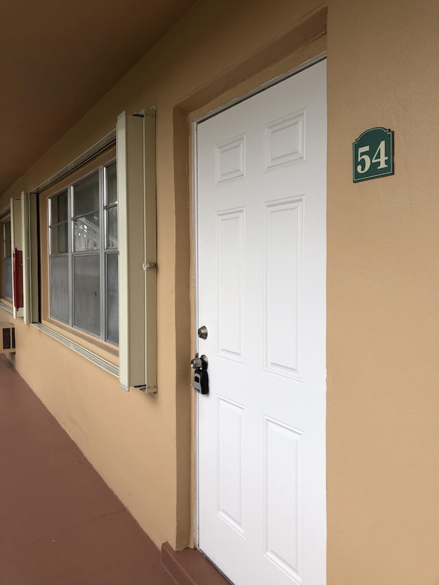 view of doorway to property