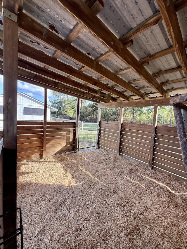 view of horse barn