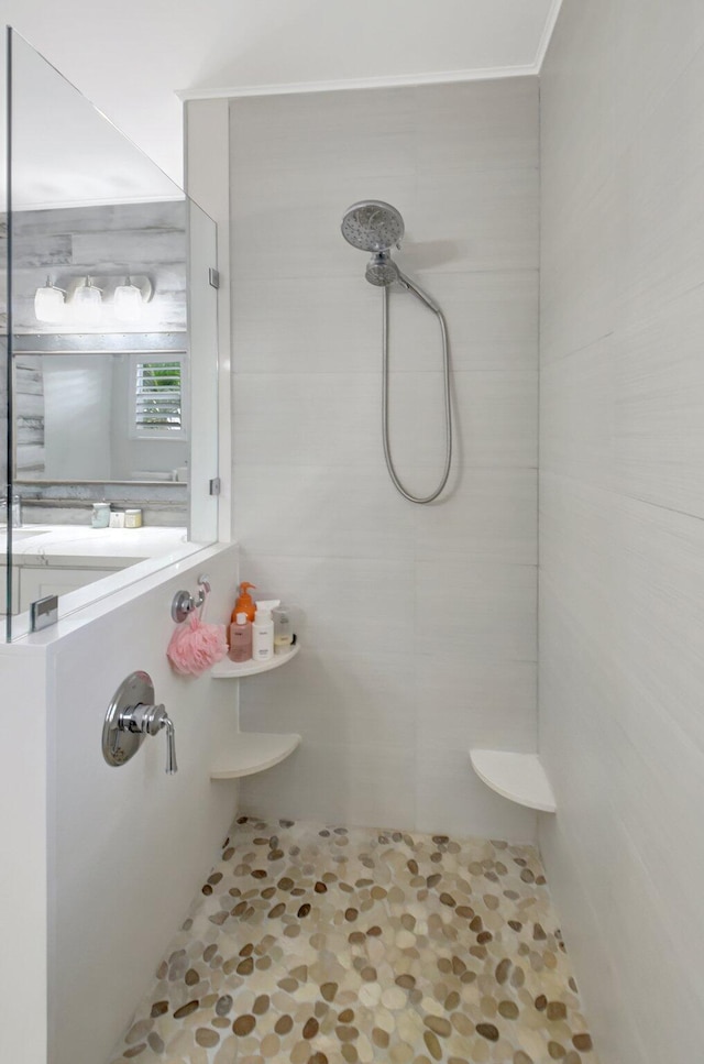 bathroom with walk in shower