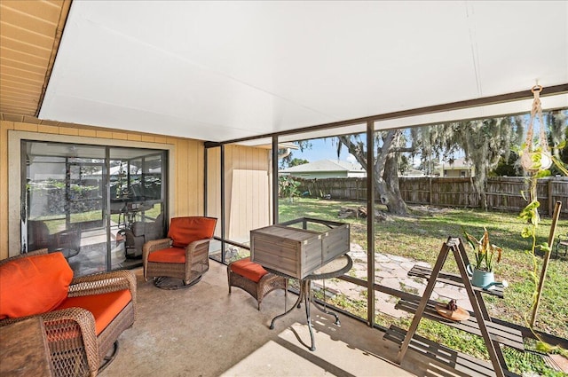 view of sunroom