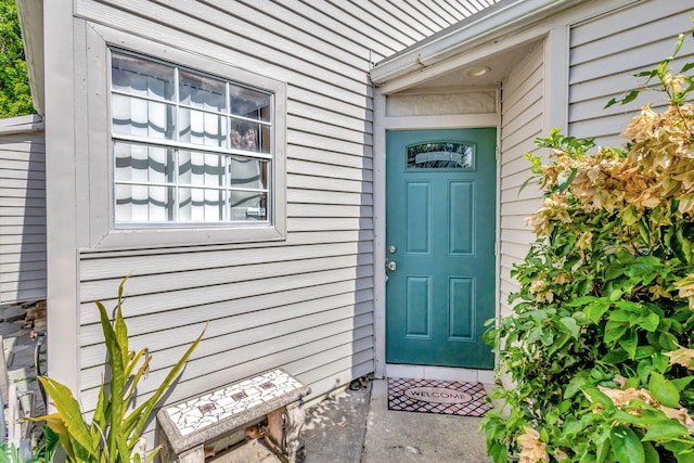 view of doorway to property