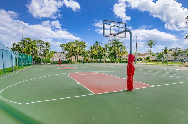 view of basketball court