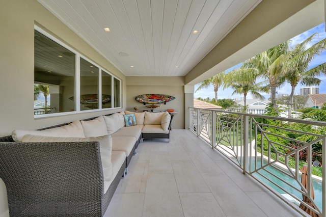 balcony with outdoor lounge area