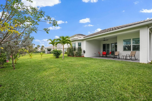 view of yard with a patio