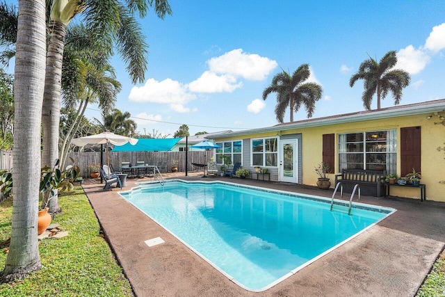 view of pool featuring a patio area