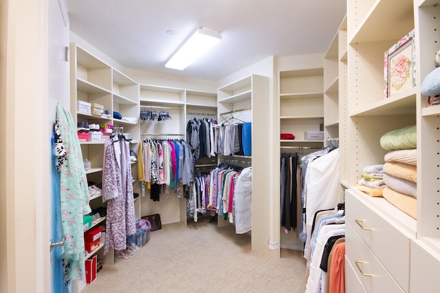 view of walk in closet