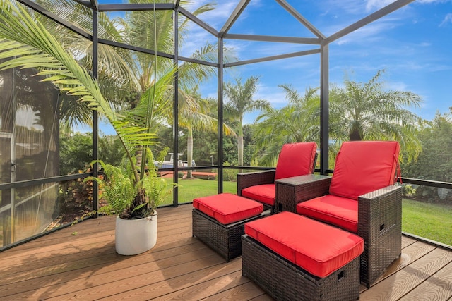 view of sunroom / solarium