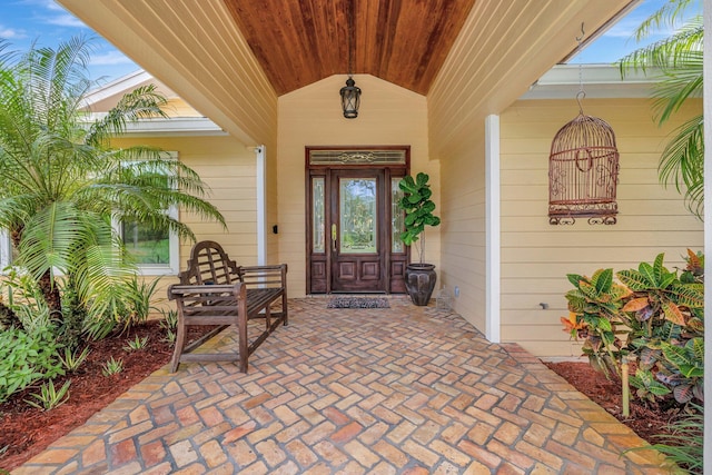 view of doorway to property