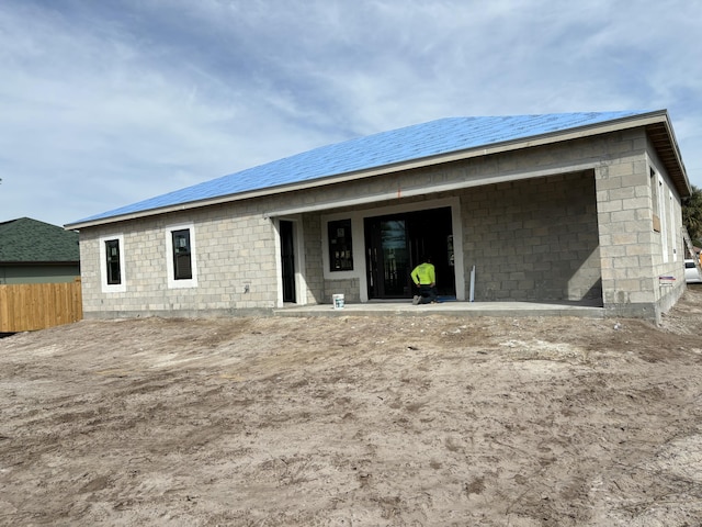 view of rear view of property