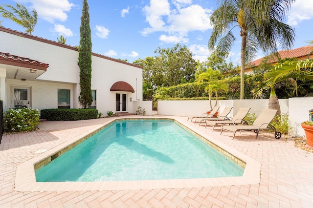 view of pool with a patio area