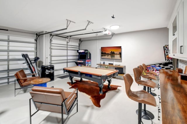 game room featuring billiards