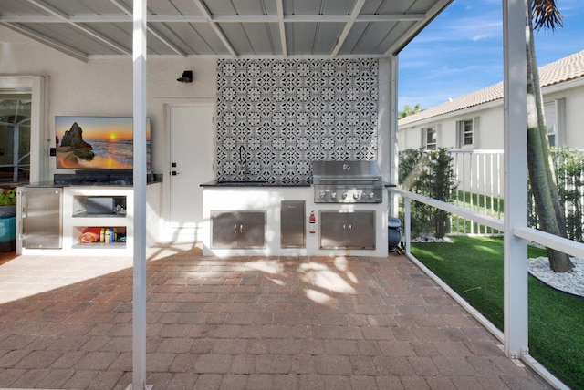 view of patio / terrace featuring grilling area