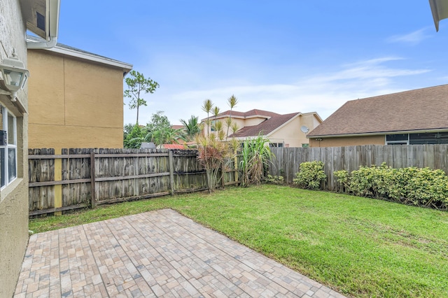 view of yard featuring a patio area