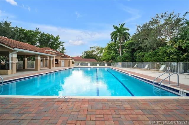 view of pool with a patio