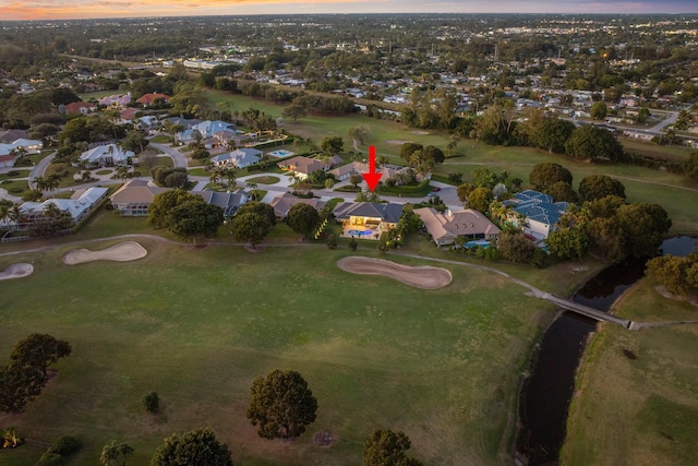 bird's eye view with a residential view