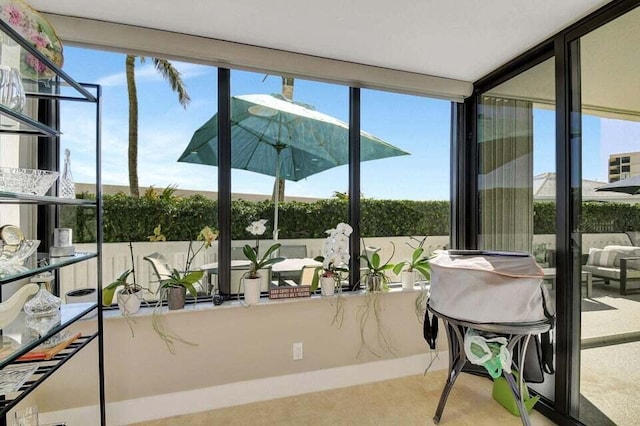 view of sunroom / solarium