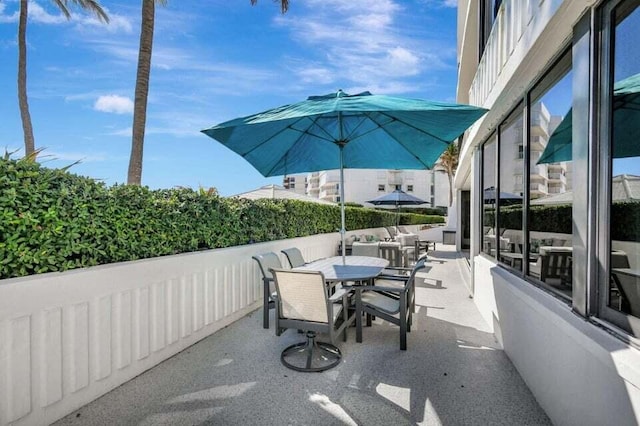 view of patio / terrace with an outdoor living space