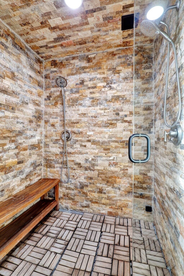 bathroom with walk in shower