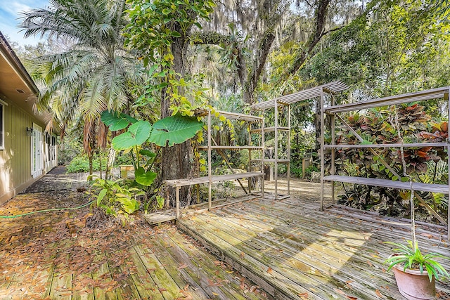 view of wooden deck