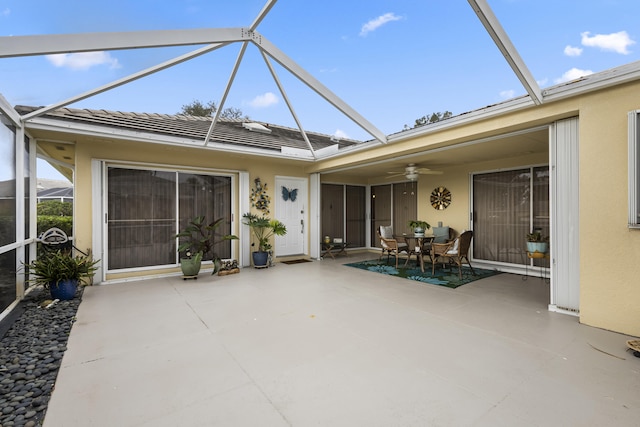 view of sunroom