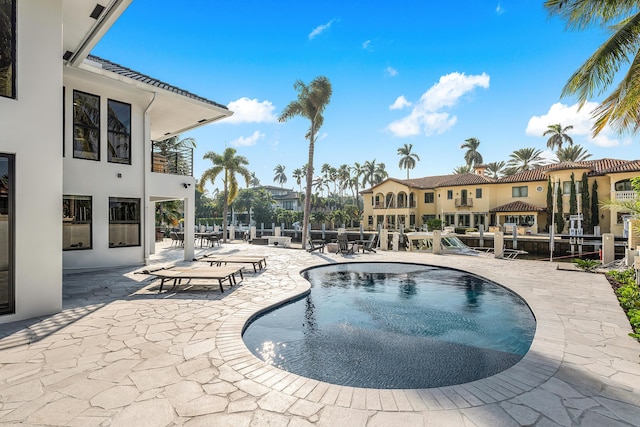 view of pool with a patio