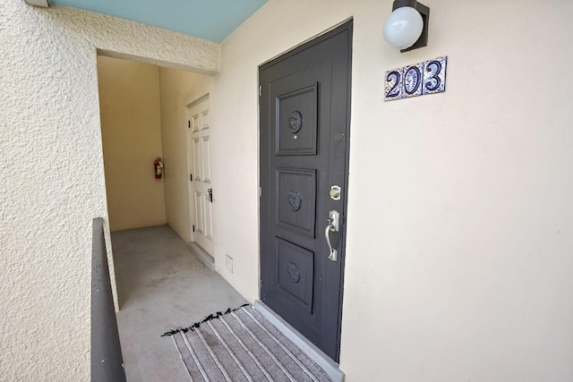 view of doorway to property