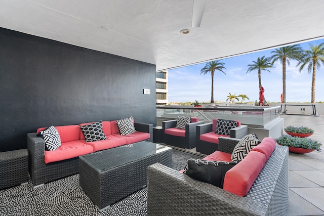 view of patio / terrace with an outdoor living space