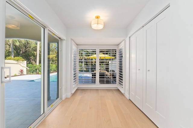 interior space with light wood-type flooring