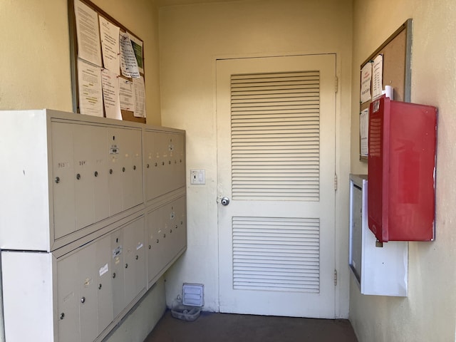 exterior space with mail boxes