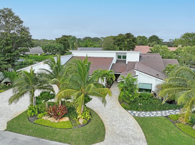 4561 Oak Tree Ct, Delray Beach, FL 33445 - view of front of home with french doors and stucco siding