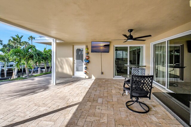 850 Holly Ln, Boca Raton, FL 33486 - view of patio featuring a ceiling fan