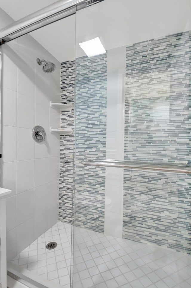 bathroom with an enclosed shower