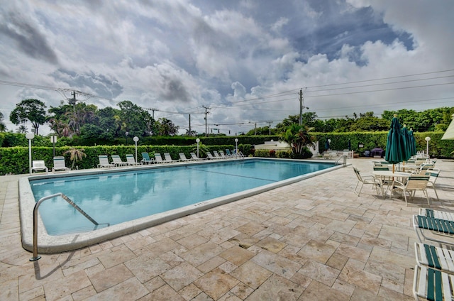 view of pool with a patio