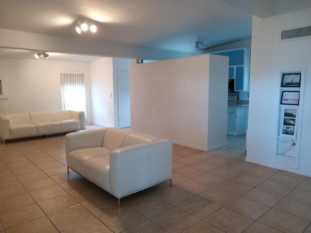 view of tiled living room