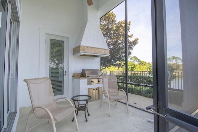 view of sunroom / solarium