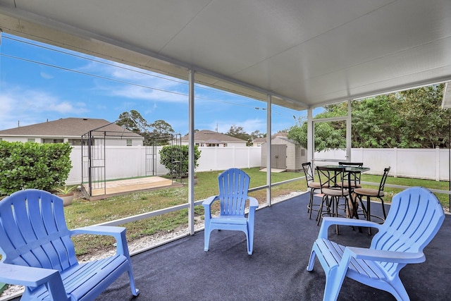 view of sunroom