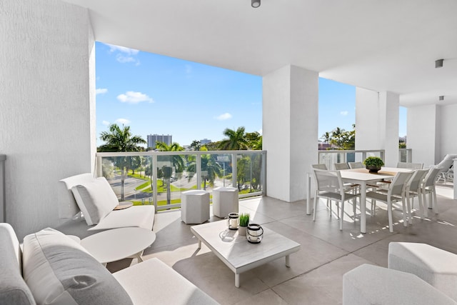 view of patio / terrace featuring a balcony