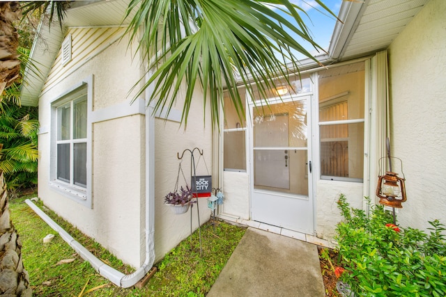 view of doorway to property